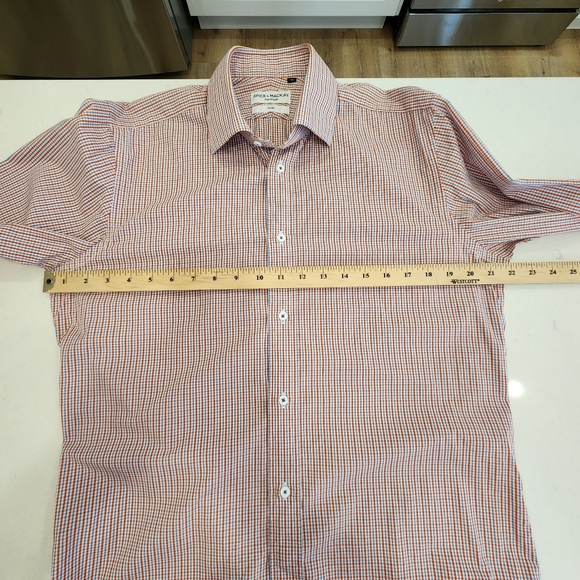 Spier & Mackay Handmade Slim Shirt Mens 16 Multicoloured Gingham Checks Oxford - Picture 6 of 10